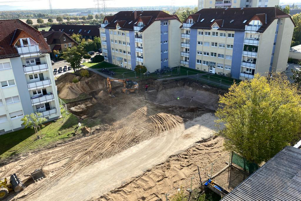 Baugrube noch nicht ausgehoben